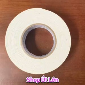 1 Cuộn Băng keo 2 mặt xốp trắng rộng 45cm - dày 3mm - dài 6 mét lõi giấy 3mm