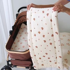 40*80cm Baby Girls Boys Stroller Seat Pad Cushion Covers Universal Cartoon Floral Soft Thick Pram Car Seat Cushion Cover