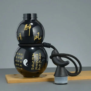 Portable Gourd Drink Bottle Gourd Shaped Outdoor Water Bottle Large Capacity Poratble Water Cup Hot Stamping