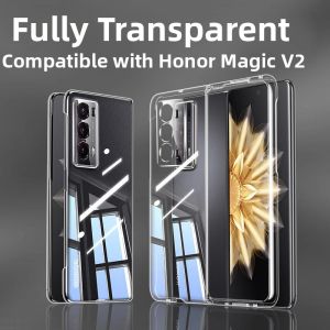 Ultra-Thin Electroplated Leather Foldable Screen Phone Case for Huawei Honor Magic V2 Full Lens Protection Anti-Fall Luxury Business Style