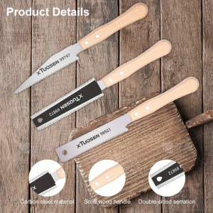 12-inch Japanese Style Handsaw Single/Double Sided Tooth Wooden Handle Handsaw Flexible Flush Cut Saw Woodworking Cutting Tools