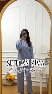 AQILA - Setelan Ziva - OneSet Wanita Fashion Setelan Baju dan Celana Kulot Wanita