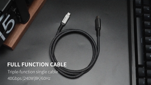 MeeGoo 240W PD3.1Type C to Type C 480Mbps USB Braided Fast Charging Cable for Macbook iPhone Tablet