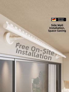 MINGZHI | Balcony Side Mount Fixed Clothes Drying Pole