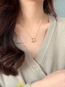 K43 Kalung Liontin U shaped Horseshoe Titanium Korea Style Trending 2023