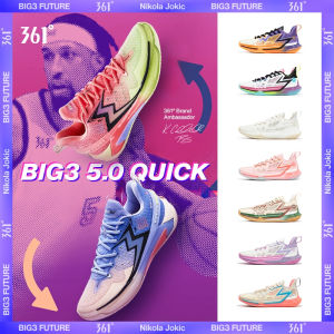 361 Degrees Big3 5.0 Quick Men Basketball Shoes Breathable Cushioning Anti-Slip 572421106