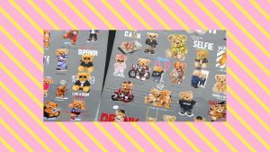 [Sticker ủi nhiệt Premium] - Hình Gấu Teddy Bear 3D G3 khổ A4