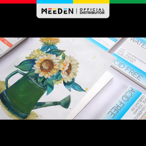 MEEDEN Watercolor Paper Pad Cold Press Cotton 300gsm Fade-resistant Watercolor Paper - 20 sheets