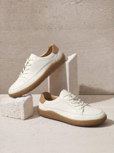Belle | Leather Casual White Shoes