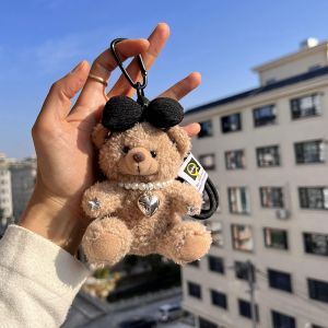 Winlindo น่ารักหมีตุ๊กตาพวงกุญแจเกาหลีสไตล์ผีเสื้อรถแขวนกระเป๋า Charm น่ารักอุปกรณ์เสริมของขวัญวันเกิด