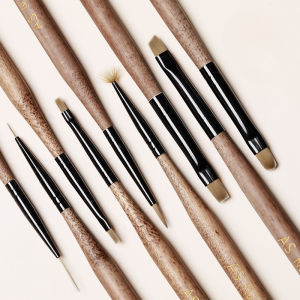 WOODEN BRUSH SATUAN NAIL ART BRUSH KUAS NAIL ART / Kuas Nailart Kualitas Premium Liner Oval Brush Satuan