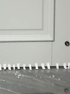 PVC Door Seal Strip Dust Blocker Inserted Sealing Gap Bottom Seal Door Stopper Soundproof Door Gap Bottom Seal 门缝封隔音条