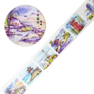 City Landmark Stickers China Travel Journal Tape Chongqing Hainan Qinghai Travel Beijing Shanghai Tibet Sticker Paper