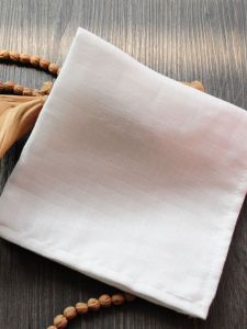 Soft Pure Cotton Handkerchief White Absorbent Gentle on Skin Versatile for Saliva And Sweat Ideal Fashion Accessory