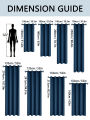 2pcs 100% Solid Blackout Curtains - Perfect for Bedroom and Living Room - UV Protection, Easy Sliding, and Stylish Design. 