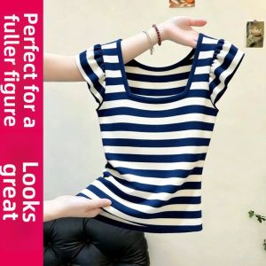 GUIQINGHUAZHI | Oversized Striped Sleeveless Top For Summer