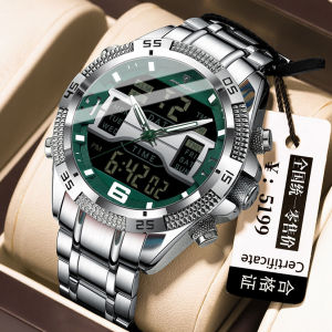 POEDAGAR electronic watch for men waterproof 50ATM original multifunctional stainless steel calendar luminous sports watch