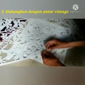 DISKON Penyekat Ruangan Vintage Size 40 x 40Cm - Pembatas Ruangan Partisi Ruangan Motif Burung Bunga