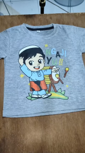 Baju Kaos Atasan Distro Anak Laki Laki Karakter Cowok Muslim Motif Ngaji Yuk Keren Usia 1 - 10 Tahun