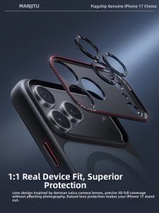 MANJITU | Magnetic Shockproof Matt Finish Anti-Fingerprint Phone Case