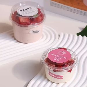 [50 PCS] Round Pudding Deli Containers for Dersserts