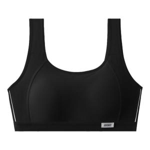 XINGSHUTING | Cotton Fixed-cup Shockproof Girls Bra Black