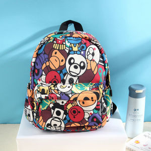 Lightweight Breathable Canvas Childrens Backpack Cute Cartoon Animal Head Design for Boys And Girls Aged 3-6 Besirbear