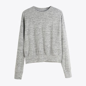 1F/19-1H/27 Spring & Fall New Arrival Export Female Fashion Minimalist Loose round Neck Pullover Long Sleeves Mixed Color Knitwear