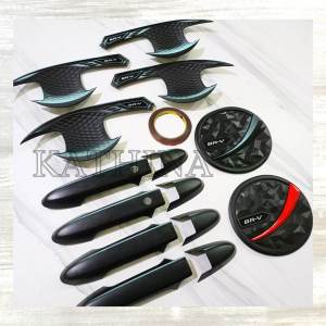 Paket Outer Handle Tank Cover Pintu Mobil BRV 2022 Diamond Hitam Doff
