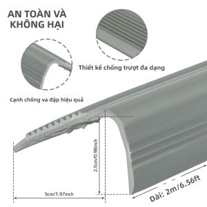 1 Cuộn 2m Bảo Vệ Cạnh Cầu Thang Bằng Nhựa PVC Mềm Chống Trượt Hình Chữ L Tự Dính Viền Bậc Thang Phụ Kiện Nội Thất