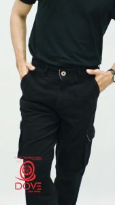 DOVECHOICE Celana Panjang Cargo Pria Kanvas