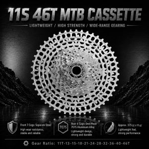 GOLDIX 10/11/12 Speed MTB Cassette 46T 50T 52T HG Compatible Ultralight Split Mountain Bike Sprocket for XC Cycling