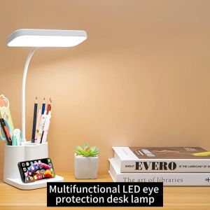 IMUTO LED Rechargeable Clamp Desk Lamp Flexible Study Light Portable Lights Dimmable Reading Table Lamp