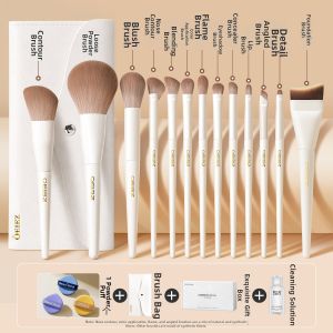OEIEZ | Professional Eye Shadow Blush Contour Make-up Brush Set Animal Hair