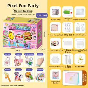 XIONGBUFAN | No Iron Pixel Art DIY Craft Set Materials