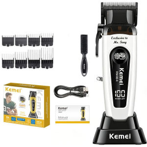 Kemei | Kemei Professional Brushless Motor Hair Clippers 11500RPM Cordless Barber Electric Hair Trimmer DLC-Blade Hair Cutting Machine