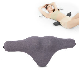 Memory Foam Lumbar Support Pillow - Lower Back Support Cushion for Office Chair Sleep Lumbar Correction Lumbar Pillow Mid/Low Back Pain Relief & Ergonomic Streamline & Convex Design  for Sitting丨Driving丨Traveling