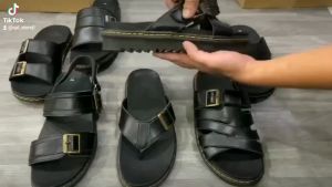 dép quai ngang doctor martens thái lan da bò cao cấp đế cao 5cm full hộp DR4