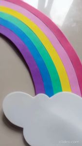 Dekorasi Pelangi & Awan 20 x 40 Untuk Kelas Tk, Paud & SD