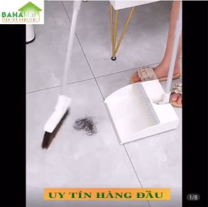 BỘ CHỔI - XẺNG HÓT THẲNG ĐỨNG GẮN TỪ TÍNH NAM CHÂM Ở CÁN KẾT HỢP CHẢI SẠCH CHỔI KHỎI TÓC RÁC ĐỌNG "BAHAMAR" Có thể gấp gọn có nam châm gắn chổi và xẻng hót dựng đứng tiết kiệm không gian bảo vệ môi trường