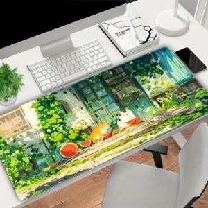 CIFbuy | Aluminum Metal Wall Art Cat Watermelon Decor XL Non-Slip Mousepad for Office Desk Gaming Gift for Cat Lover