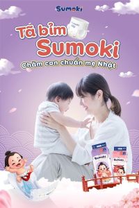 TÃ QUẦN TÃ DÁN DÀNH CHO EM BÉ SUMOKI THẤM HÚT TỐI ĐA SIÊU MỎNG CHỐNG TRÀN HIỆU QUẢ