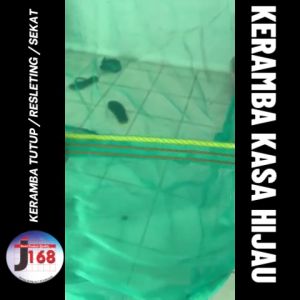 Termurah Keramba ikan waring jaring kasa hijau untuk hapa ikan burayak larva ikan Siap pakai ukuran 2x1x1