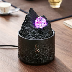 Modern Minimalist Mountain Waterfall Decorative Figurine Non-Electric USB Office Desktop Tea Room Decor Creative Ceramic Ornament