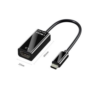 Type C to HDMI-compatible Cable USB C to HDTV Converter Adapter HD 4K HDTV Cable Adapter for MacBook Chromebook Samsung Xiaomi