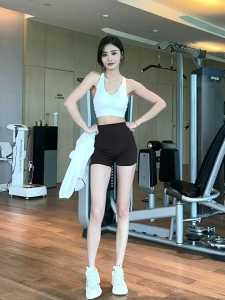 ชุดกีฬาผู้หญิงสูงความต้านทานฟิตเนสวิ่งป้องกันการสั่นสะเทือนโยคะเสื้อชั้นในเกาะอกแบบเกาะอกป้องกันการหย่อนคล้อยเสื้อกั๊กหลังสวย