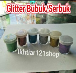 Glitter serbuk Botolan Murah Bagus satuan murah 1 Pcs /Serbuk Glitter polos