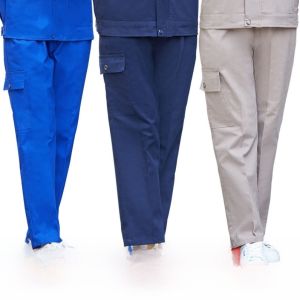 Mens Pure Cotton Work Trousers Loose Fit Electric Welding Garment Repair Autumn Workwear Labor Protection Straight Leg Pants