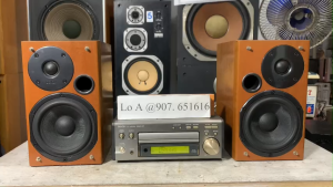 Bộ dàn nghe nhạc Denon CDA -5.5 loa SC - MG33 bãi nhật về đẹp hát rất tốt giá rẻ