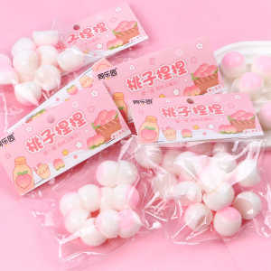 Mini Steamed Bun Peach Squeezing Fun Toy Slow Rebound Stress Relief Creative Prank Toy for Students And Children above 3 Years